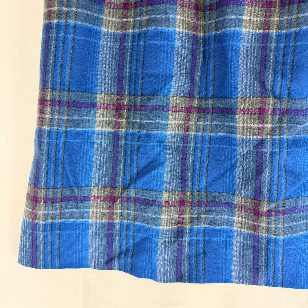 PENDLETON Women’s Size 14 Skirt Midi length Lined 100% Wool Plaid VINTAGE 80s
